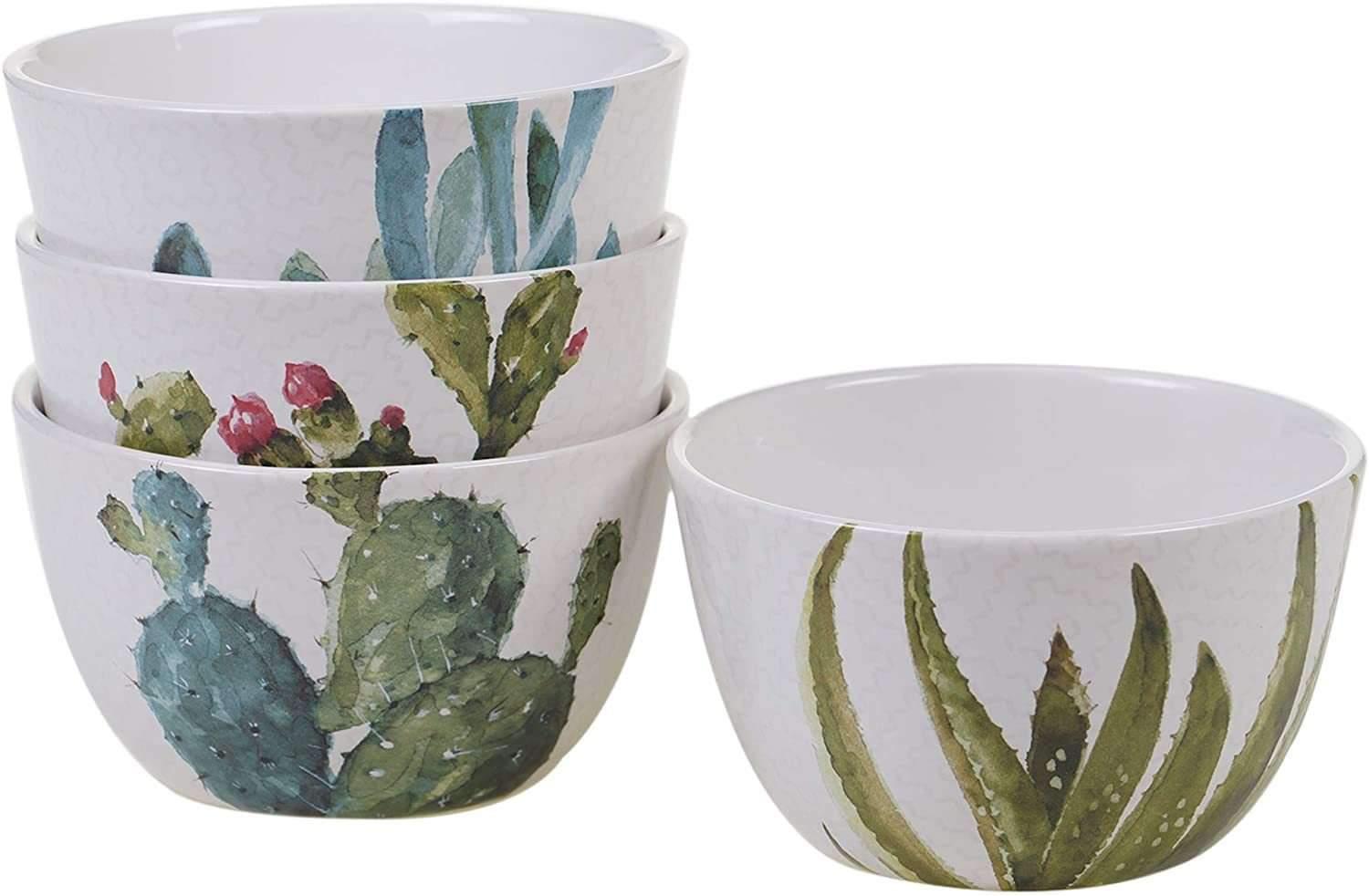 Stylish Cactus and Succulent Plant Bowls - Modern Ceramic Pots for Home & Office Decor - Perfect for Indoor Plants, Desk Decor, and Gift Ideas