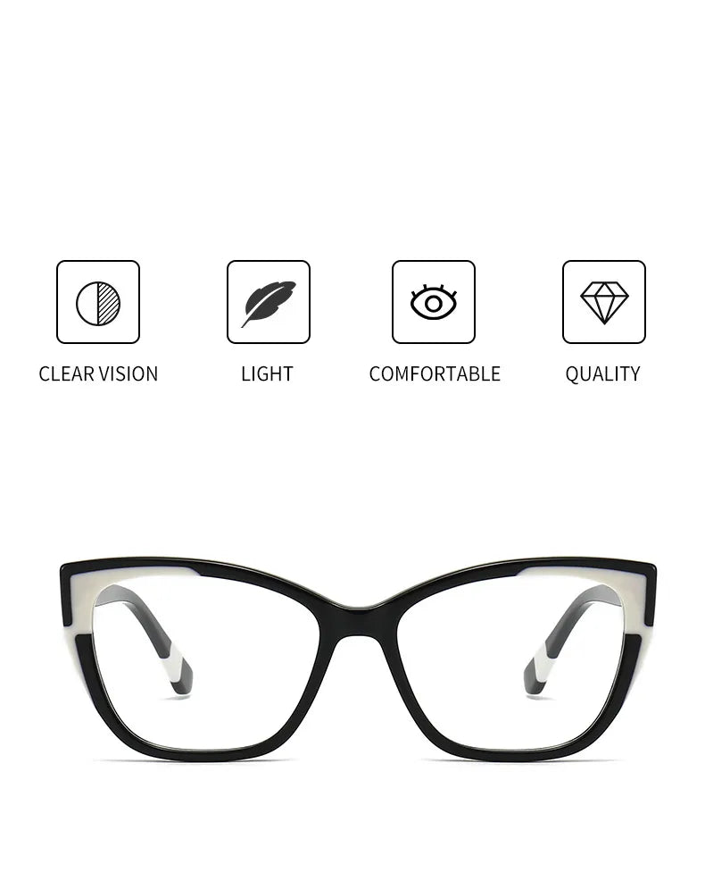 CCspace Unisex Full Rim Large Square Acetate Eyeglasses Frame 56940 - Stylish & Durable for Work, Reading & Everyday Wear