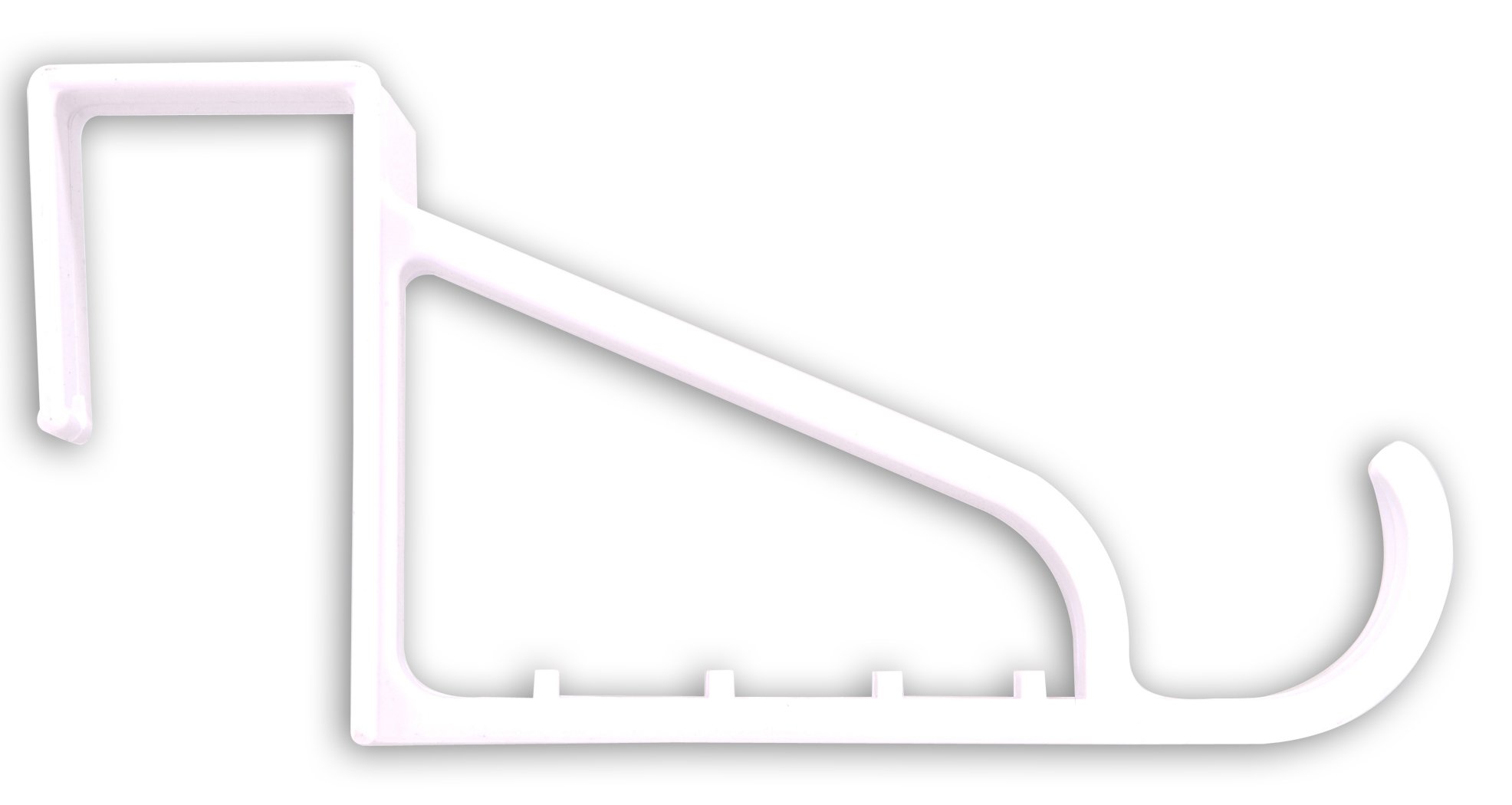 Plastic Over Door Hook - White (1-Pack) - Space Saving Hanger for Bathroom, Bedroom, Closet & Kitchen Organization