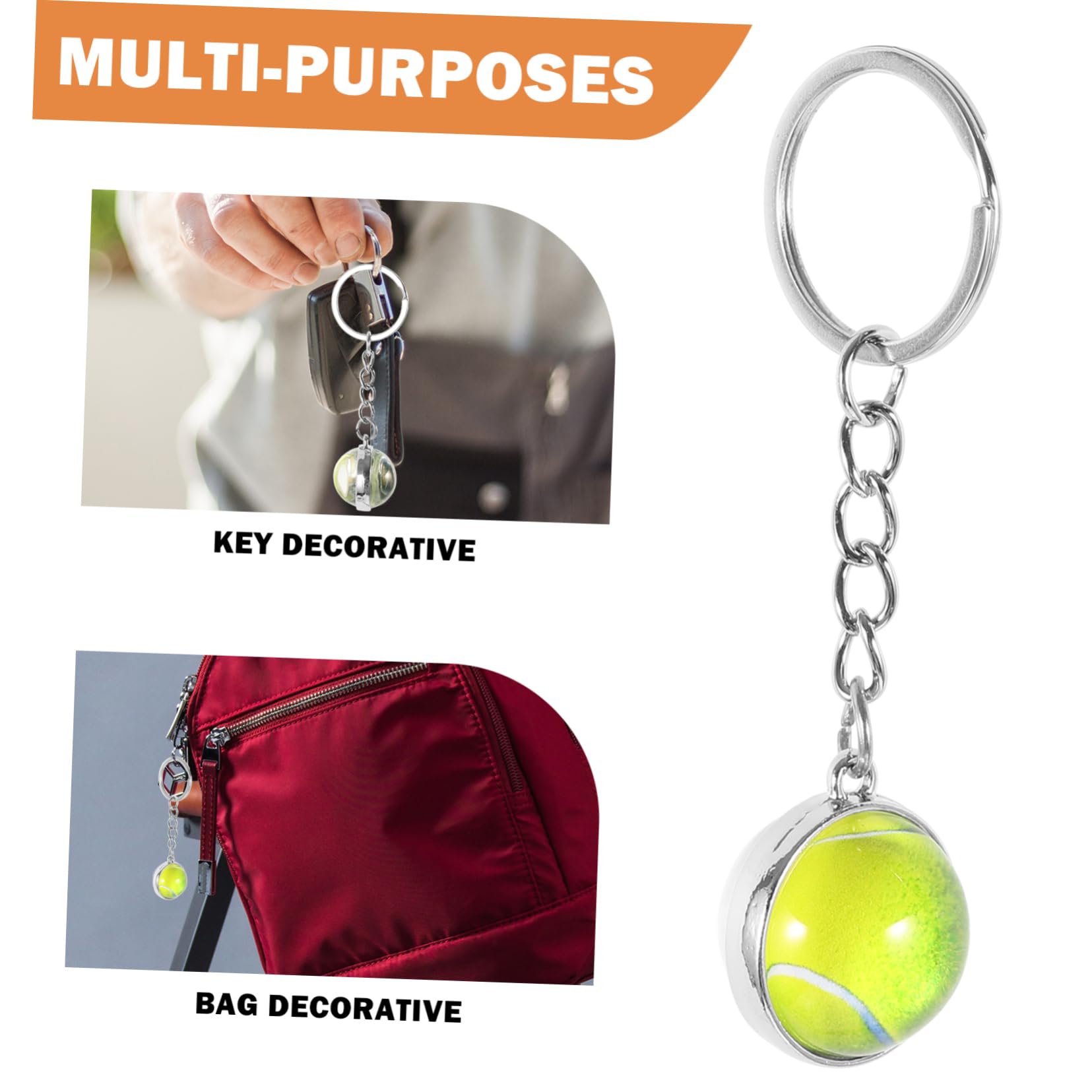 INOOMP Sport Keychain - Durable Key Holder with Decorative Pendant for Bags, Keys & Backpacks - Perfect for Gym, Travel & Outdoor Activities