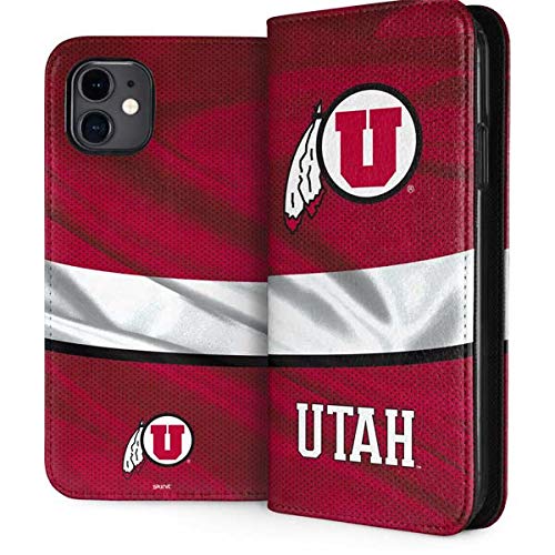 Officially Licensed Utah Utes College Design iPhone 11 Phone Case - Durable Protective Folio Cover for iPhone 11 - Perfect for School, Game Days & Showing Team Spirit