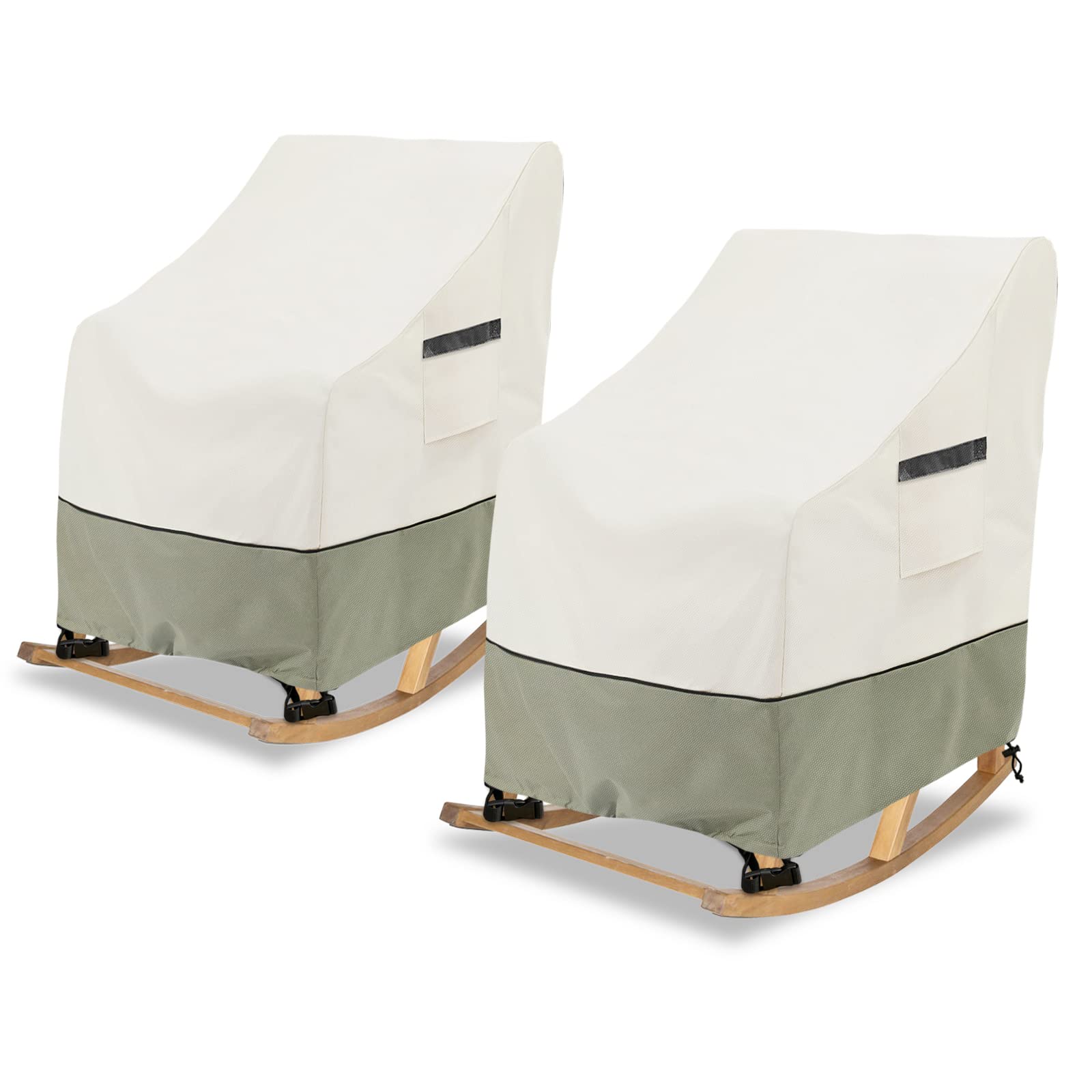 Waterproof Outdoor Rocking Chair Covers 2-Pack - 27.5