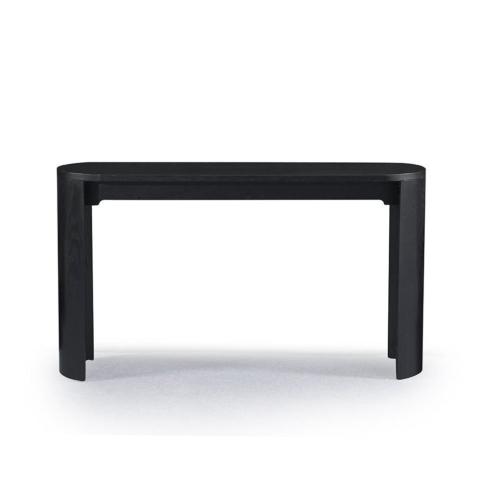 ZANA 140cm Modern Console Table - Black Ash Finish, Entryway Sofa Table, Hallway Accent Furniture for Living Room & Bedroom Decor