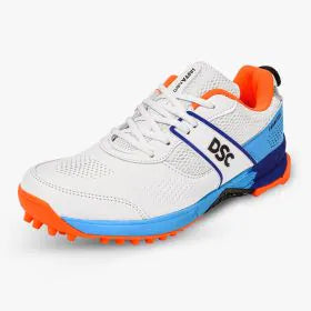 DSC Jaffa Neo Blue & Orange Junior Youth Cricket Shoes - Lightweight & Durable for Kids Cricket Matches & Training
