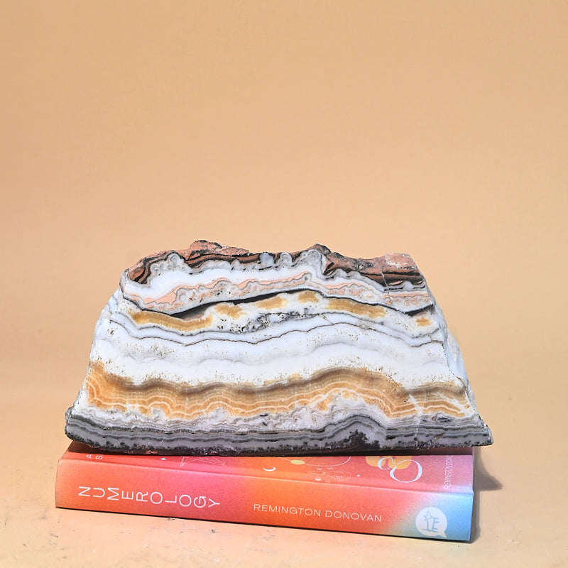 7 Inch Polished Caramel Calcite Face - Perfect for Home Decor, Crystal Healing & Meditation
