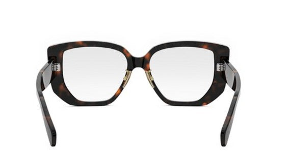 Celine TRIOMPHE CL50146F 052 Shiny Dark Havana Butterfly Women's Eyeglasses - Designer Cat Eye Glasses for Women, Luxury Fashion Eyewear for Office, Party & Everyday Wear