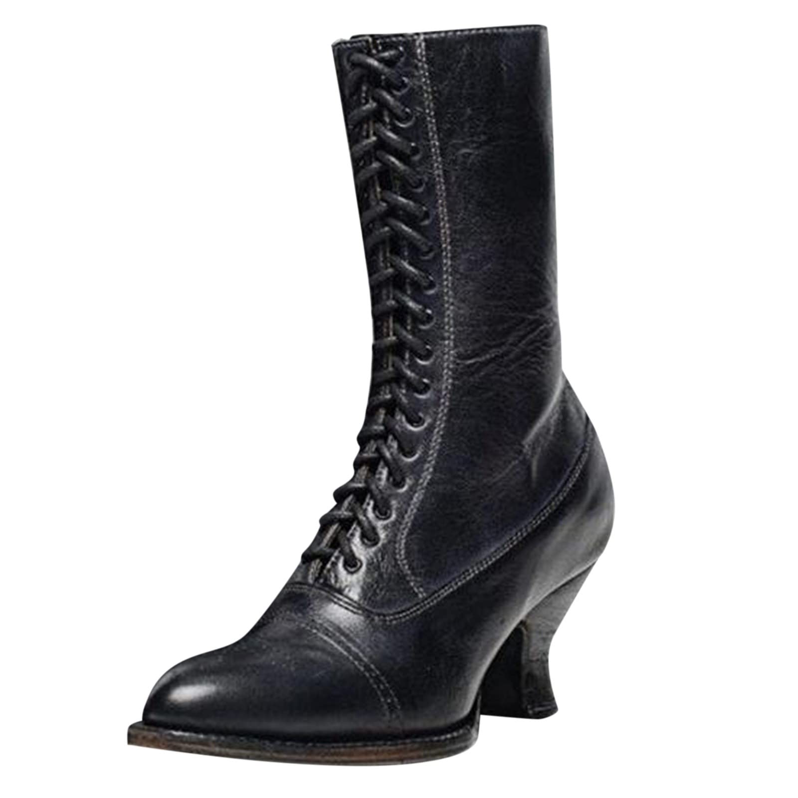 Vintage Gothic Boots for Women - Mid Calf Printed Socks for Casual Wear