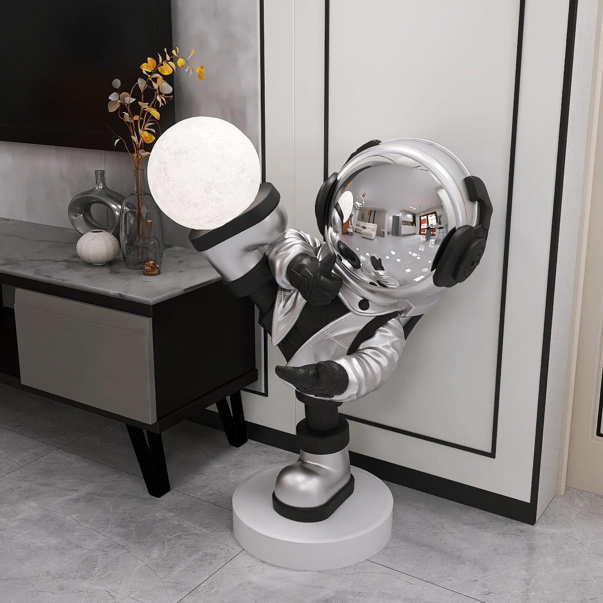 Effort Astronaut Rechargeable LED Floor Lamp with Built-in Battery - Modern Lighting for Living Room, Bedroom, or Office Space
