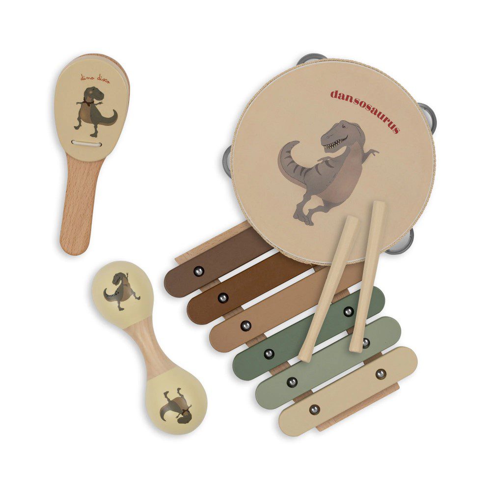 KONGES SLØJD Wooden Music Set Toy - Educational Musical Instruments for Toddlers & Kids | Perfect for Early Learning, Sensory Play & Creative Development