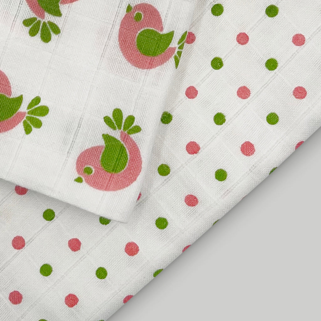Soft Organic Muslin Swaddle Blankets for Babies - 3-Pack Pink Baby Shower Gift Set | Perfect for Newborn Swaddling, Nursing Cover & Stroller Blanket