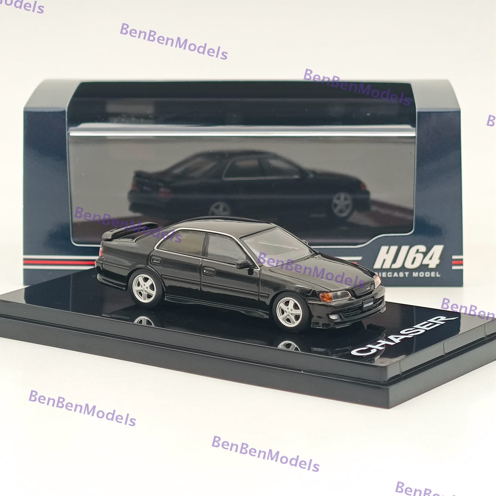 1/64 Scale Hobby Japan Toyota Chaser Tourer V (JZX100) Model Car with Mesh Front Grill - HJ643072BK 1998 Edition - Perfect for Diecast Collectors and Car Enthusiasts Display