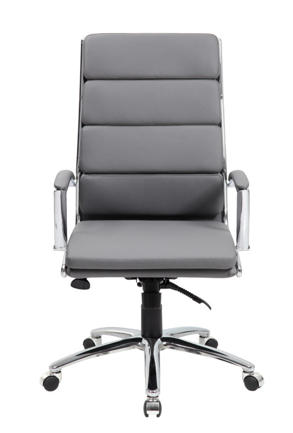 Premium Boss Executive Vinyl Office Chair with Chrome Metal Base - Ergonomic High Back Desk Chair for Home Office, Conference Room & Executive Suites