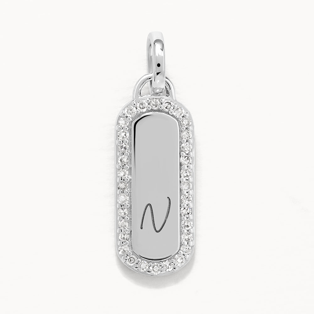 Elegant Diamond Bar Necklace in Sterling Silver - Perfect for Weddings, Anniversaries & Special Occasions