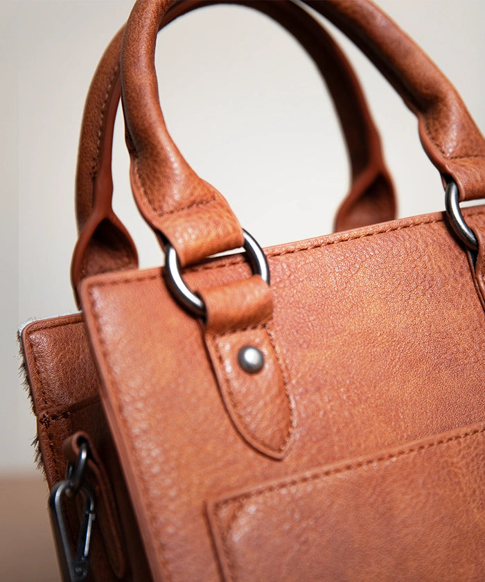 Trinity Ranch Genuine Hair-On Cowhide Leather Mini Crossbody Purse - Stylish & Durable for Everyday Use, Travel, and Casual Outings