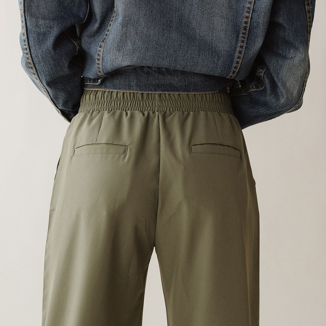 Audrey Wide Leg Pants for Women - Olive Green High Waist Palazzo Trousers | Comfortable Office Wear & Casual Outfit