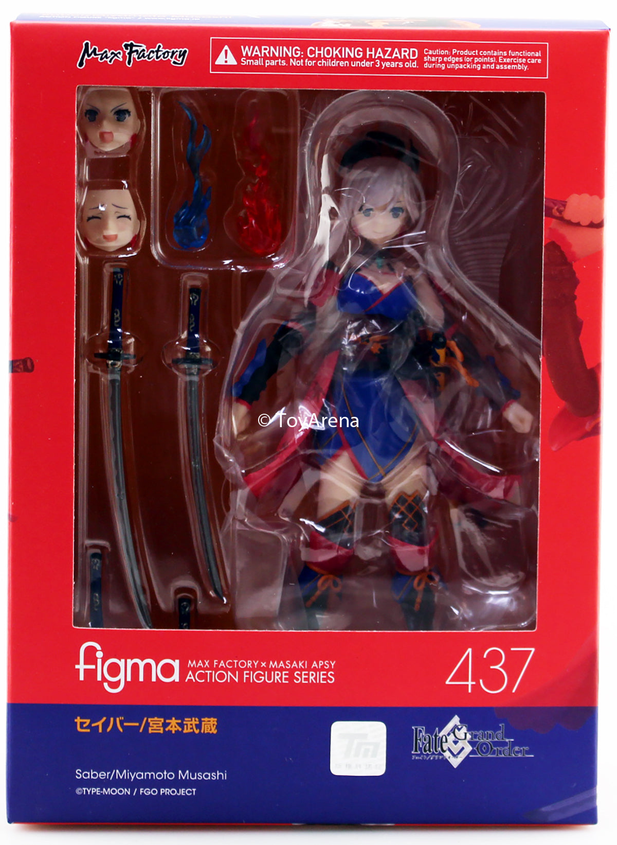 Figma #437 Saber Miyamoto Musashi Fate/Grand Order Action Figure - Anime Collectible for Display & Cosplay