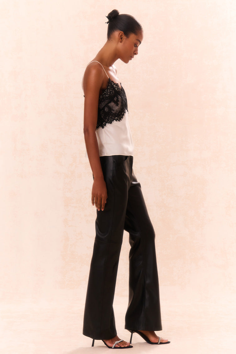 Stylish Vegan Leather Pants for Women - High Waisted Faux Leather Trousers - Comfortable & Stretchy - Perfect for Night Out, Party, or Casual Wear