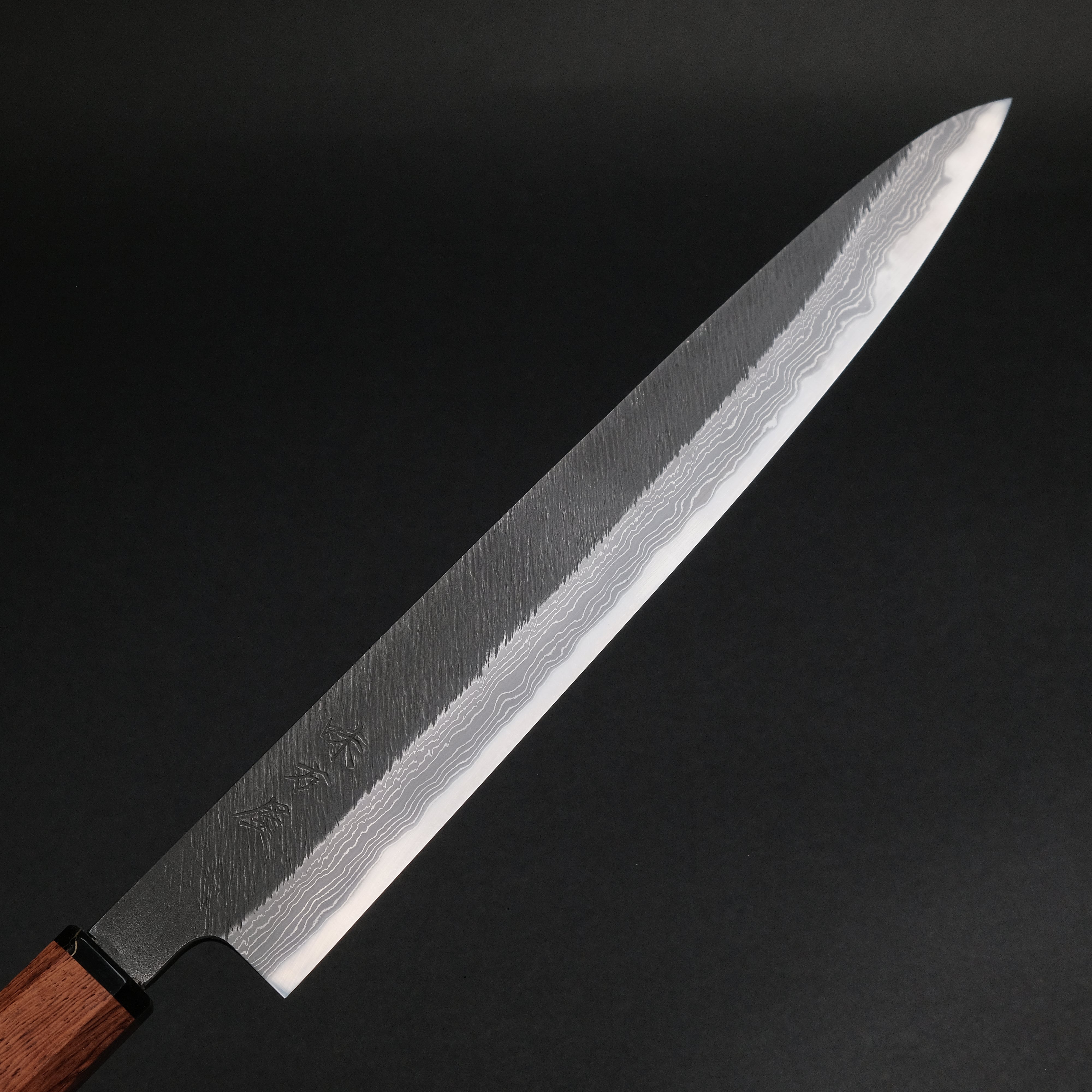 Premium Ajikataya White #2 Matsuba Damascus Sujihiki 270mm Japanese Chef Knife with Rosewood & TQP Handle - Perfect for Slicing Sashimi, Meat, and Precision Cutting in Professional Kitchens