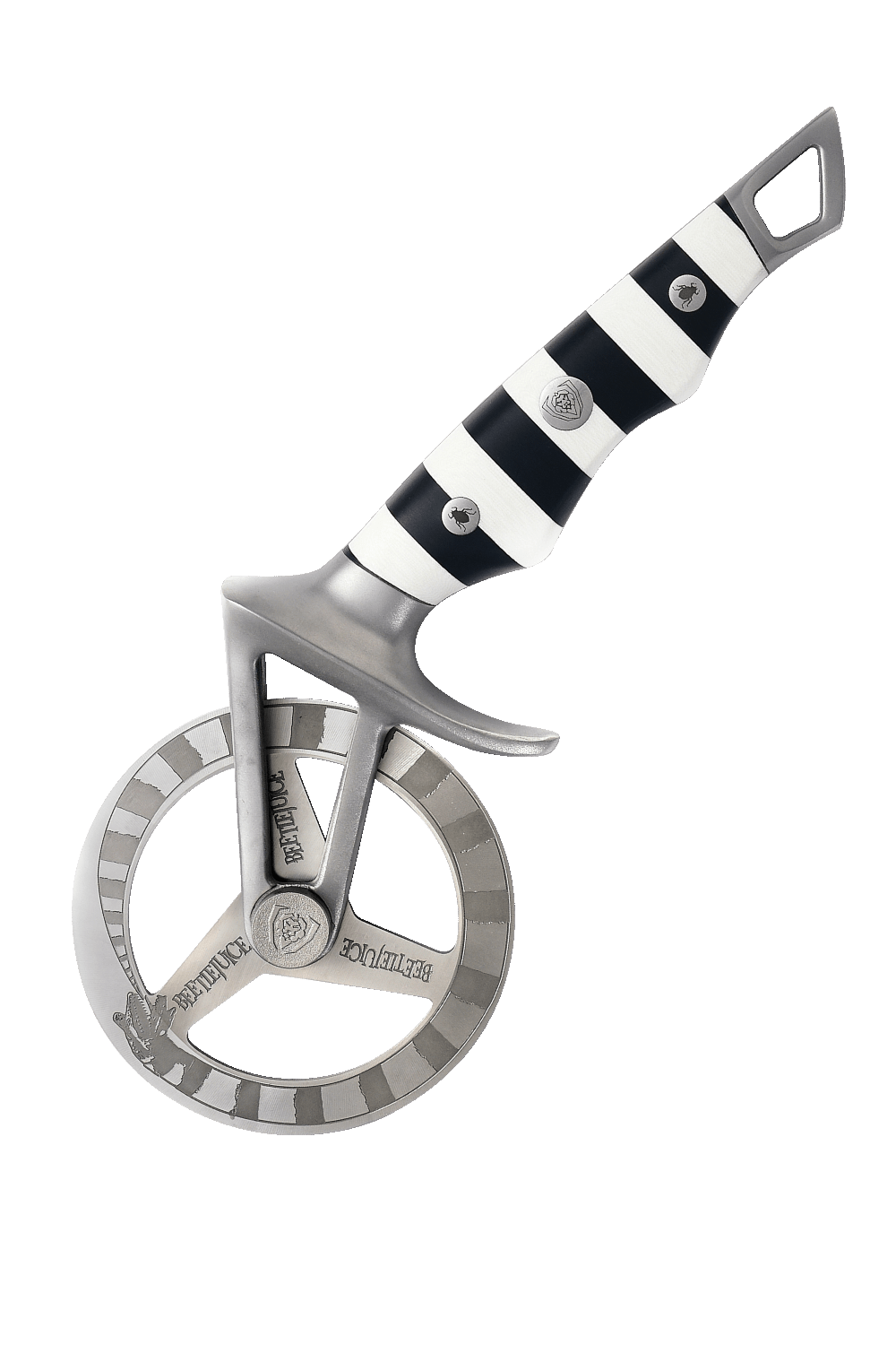 Premium Dalstrong Pizza Wheel & Cutter - Stainless Steel Beetlejuice™ Edition Pizza Slicer for Perfect Cuts - Ideal for Home Kitchen, Pizza Parties & Professional Chefs