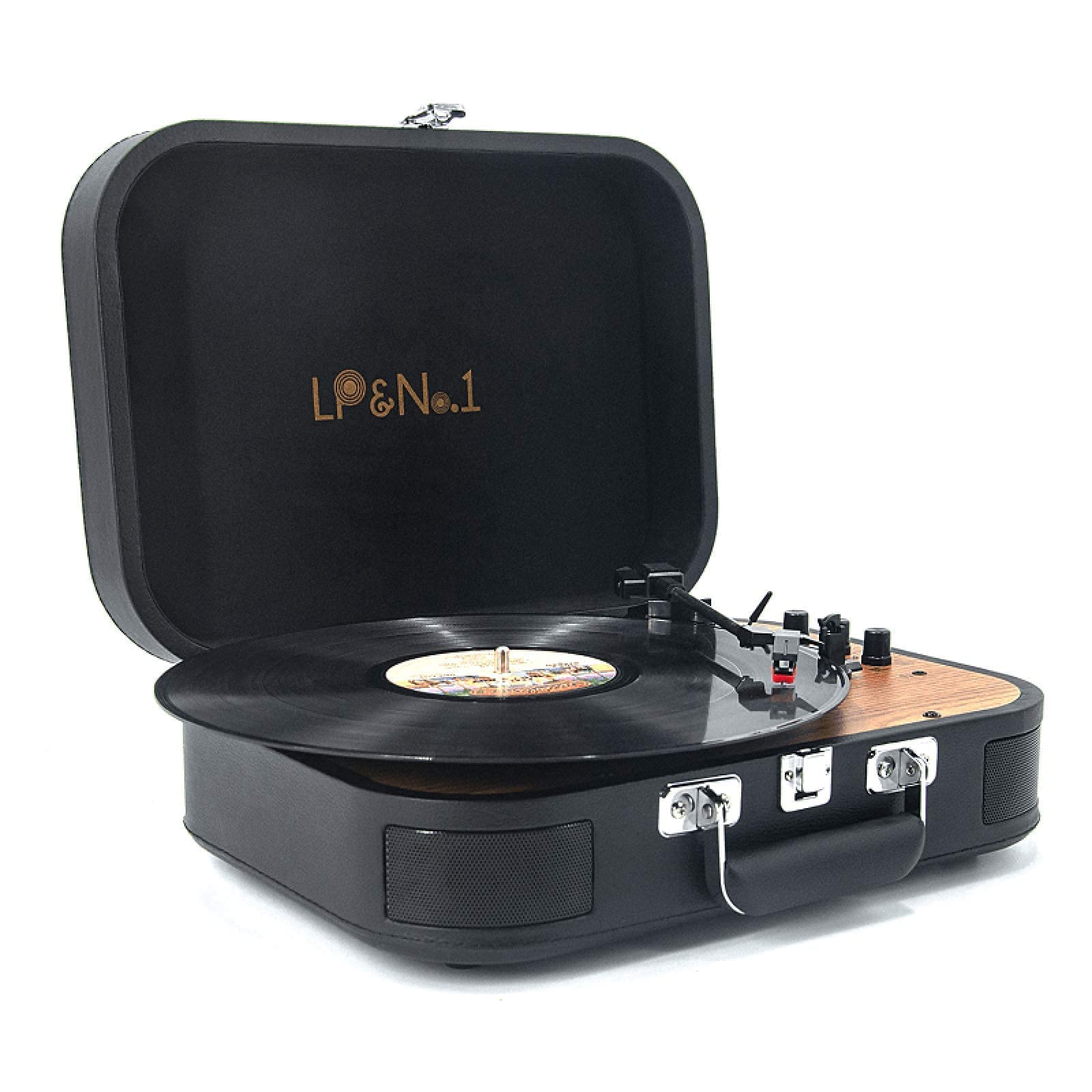 Vintage Gramophone Bluetooth Record Player - Retro Wooden Vinyl Turntable with Nostalgic Home Decor for Living Room, Bedroom & Office | Perfect Gift for Music Lovers & Vintage Collectors