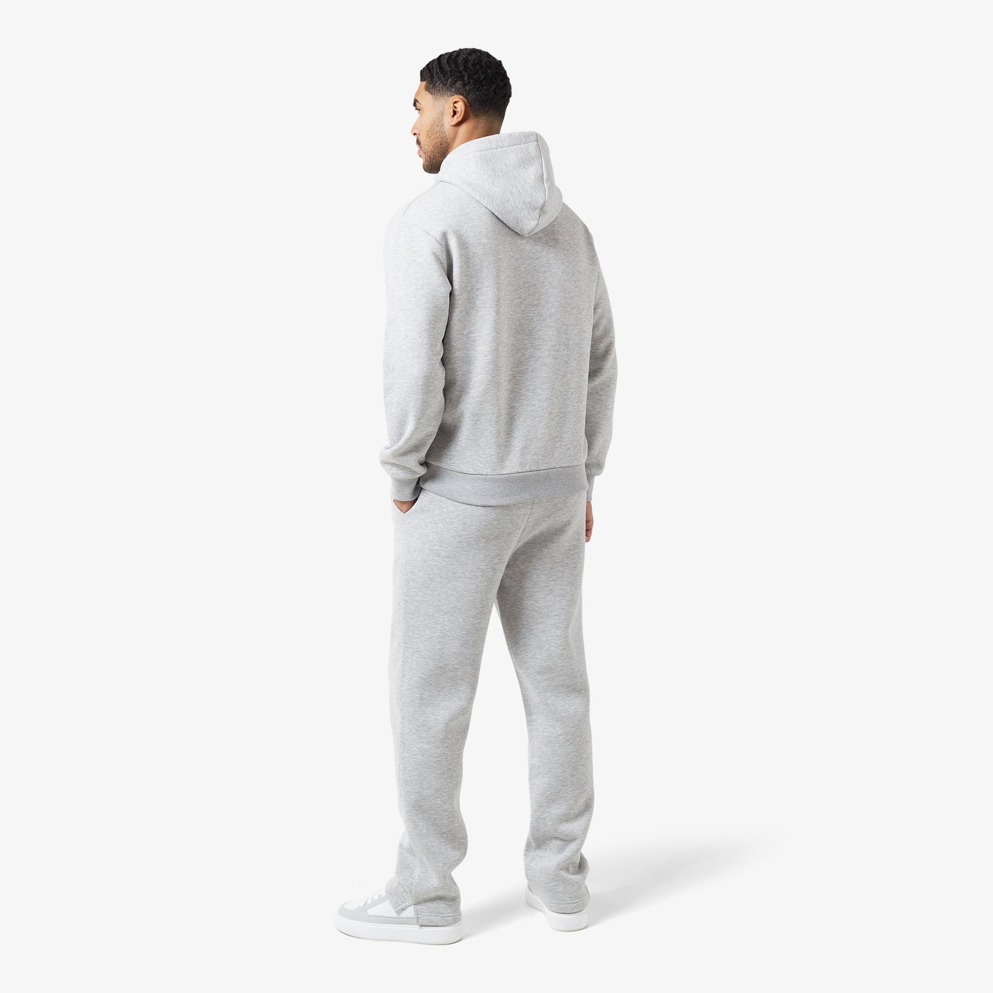 Split Open Hem Jogger Pants - Grey Marl | Comfortable Lounge & Streetwear Style for Men & Women