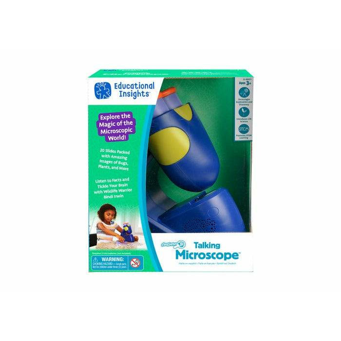 GeoSafari Junior Talking Microscope for Kids - Educational STEM Toy with Voice Commentary & 60x Magnification - Perfect for Classroom Science Lessons & Home Learning Activities