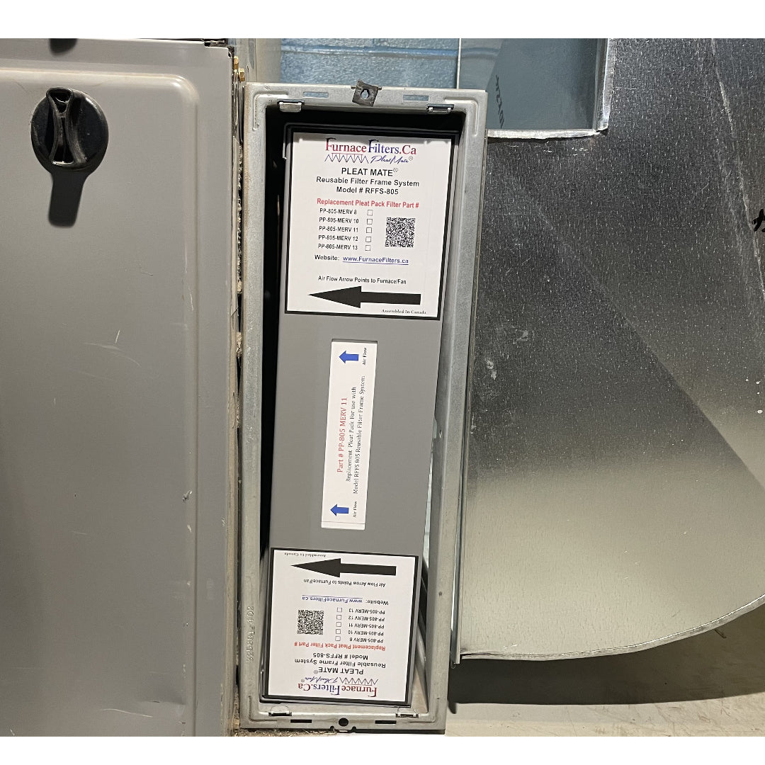 Electro Air MFH 1625 4/AMP 11 1625 4H Reusable Air Filter System Kit with Lifetime Frame (Model RFFS 805) & 3 MERV 11 Replacement Filters (Part PP 805) - Perfect for HVAC, Furnace & Air Purifier Systems