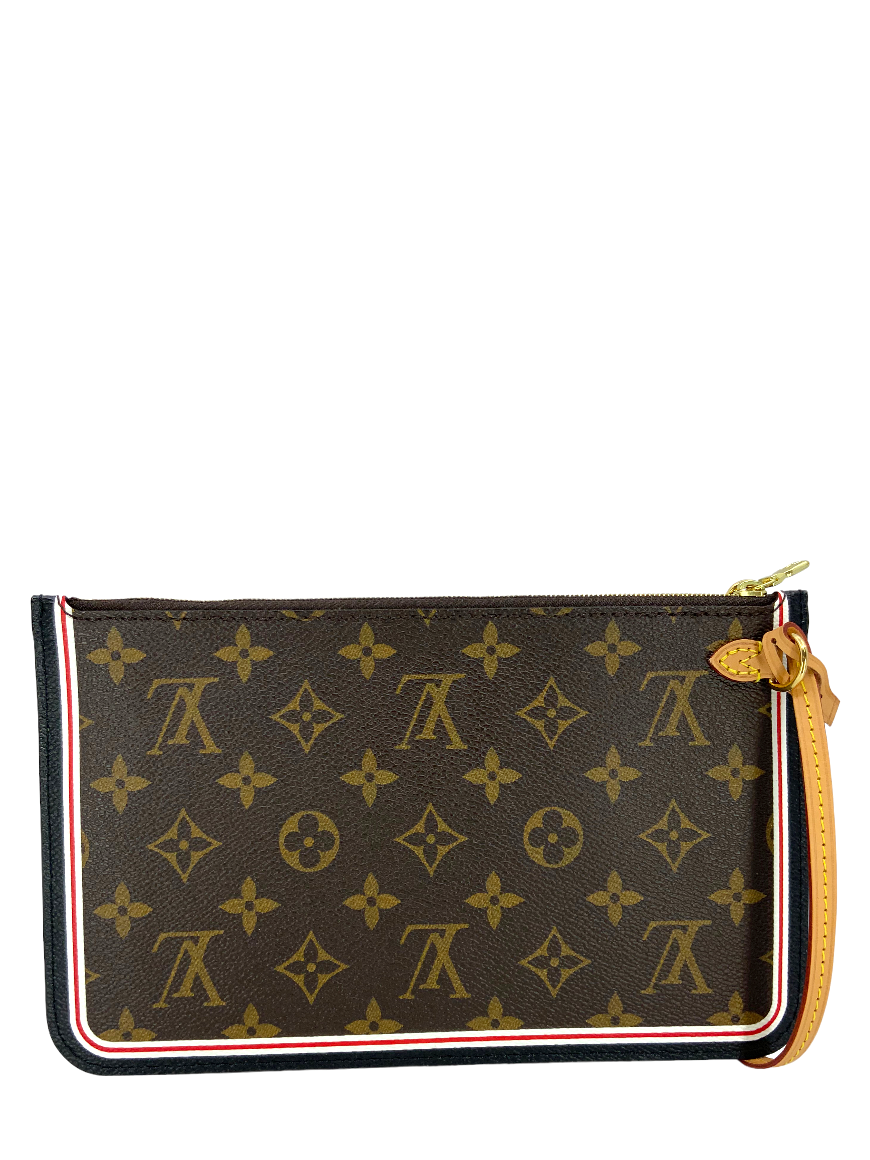 Authentic Louis Vuitton Neverfull MM Pochette Wristlet with Poker Cards Game Design - Luxury Crossbody Bag for Women | Perfect for Travel, Shopping & Evening Events