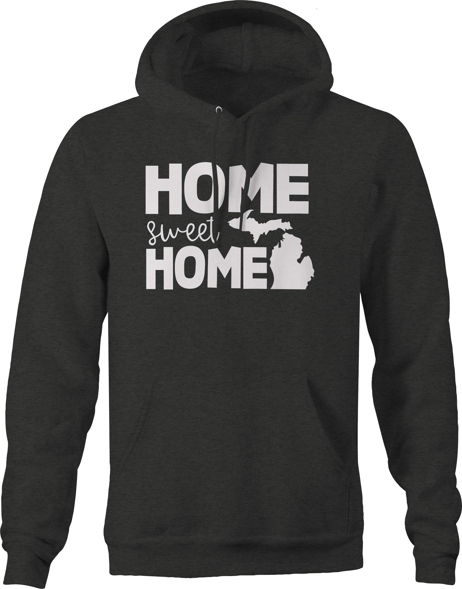 Michigan State Hoodies for Men - Home Sweet Home Hometown Love Dark Grey Sweatshirt | Perfect for Game Day, College Pride & Casual Wear