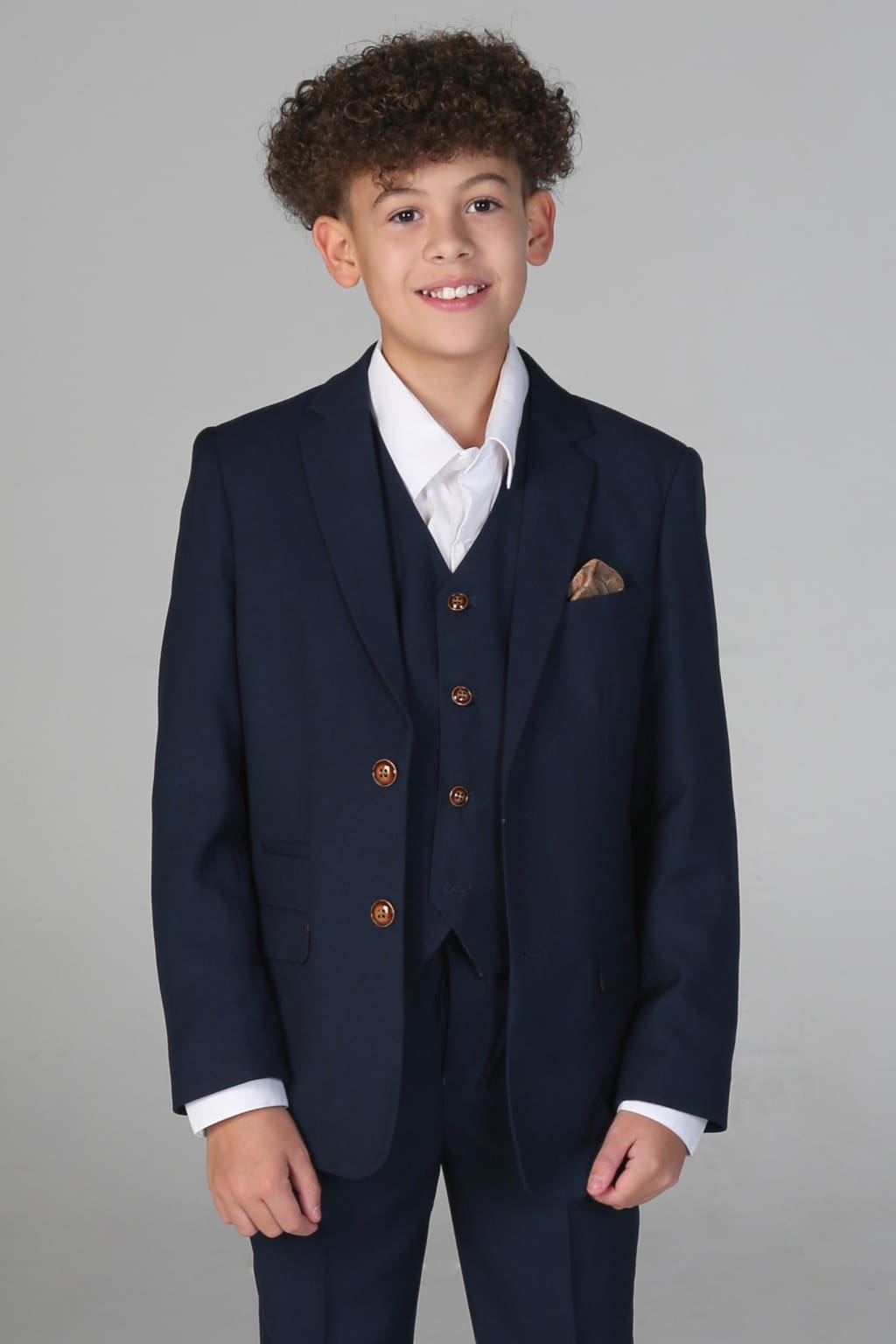 Stylish Mayfair Navy Three-Piece Suit for Boys | Formal Kids' Suit | Perfect for Weddings, Parties & Special Occasions