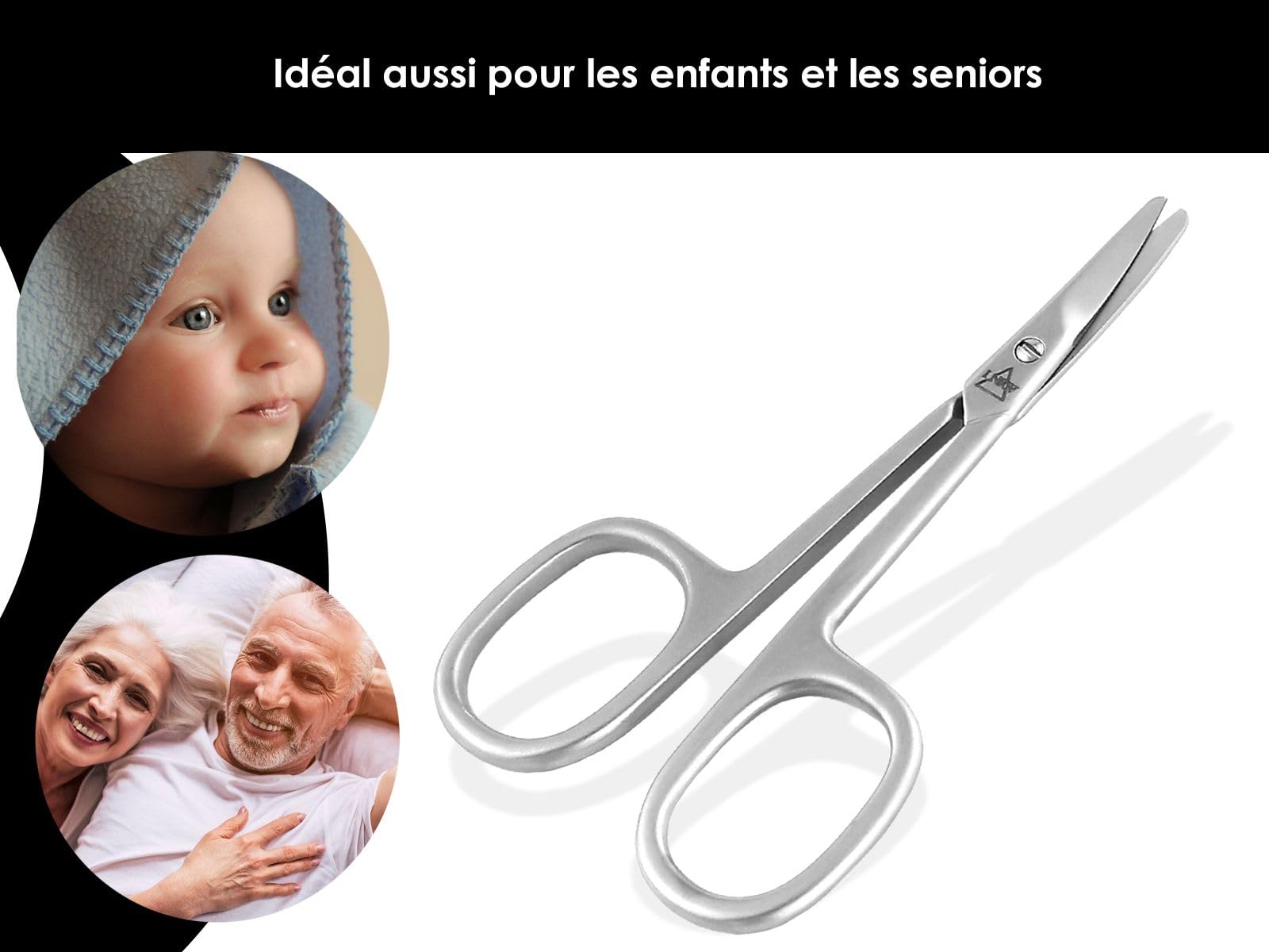 Premium Stainless Steel Nail & Cuticle Scissors - Ultra Sharp & Thin Manicure Pedicure Tools for Men & Women | Perfect for Home Grooming, Salon Use & Travel Nail Care Kits