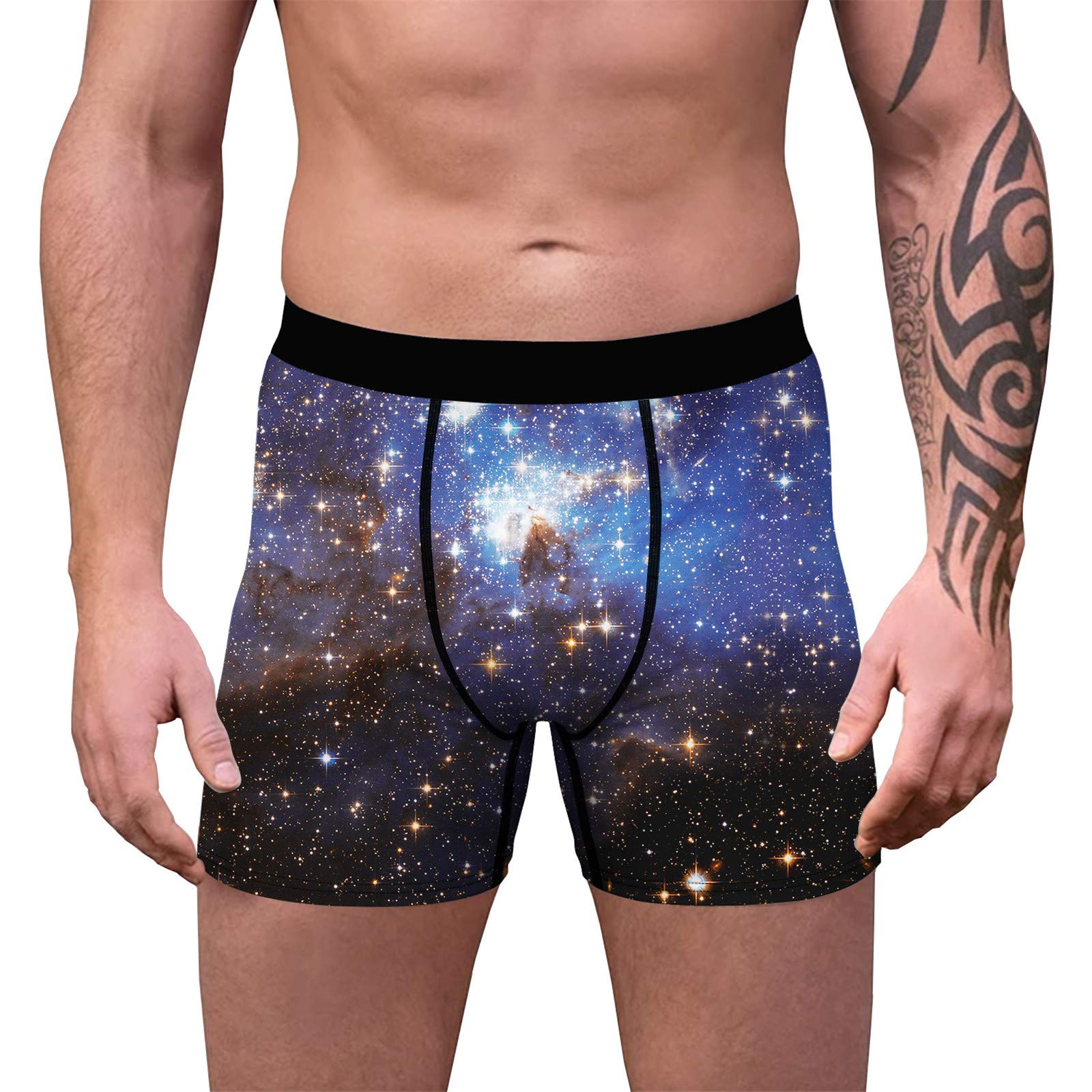 Breathable Men's Casual Underwear - Slim Fit Printed Sports Long Pants for Gym, Running & Daily Wear | Comfortable & Lightweight
