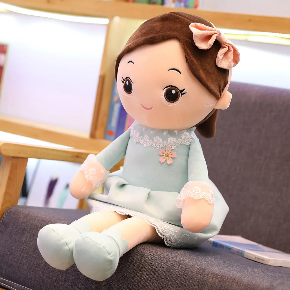 40cm Kawaii Plush Doll with Lace Skirt - Soft Stuffed Animal Toy for Baby Girls, Cute Birthday & Valentine's Gift for Kids - Perfect for Cuddling, Nursery Decor, and Imaginative Play