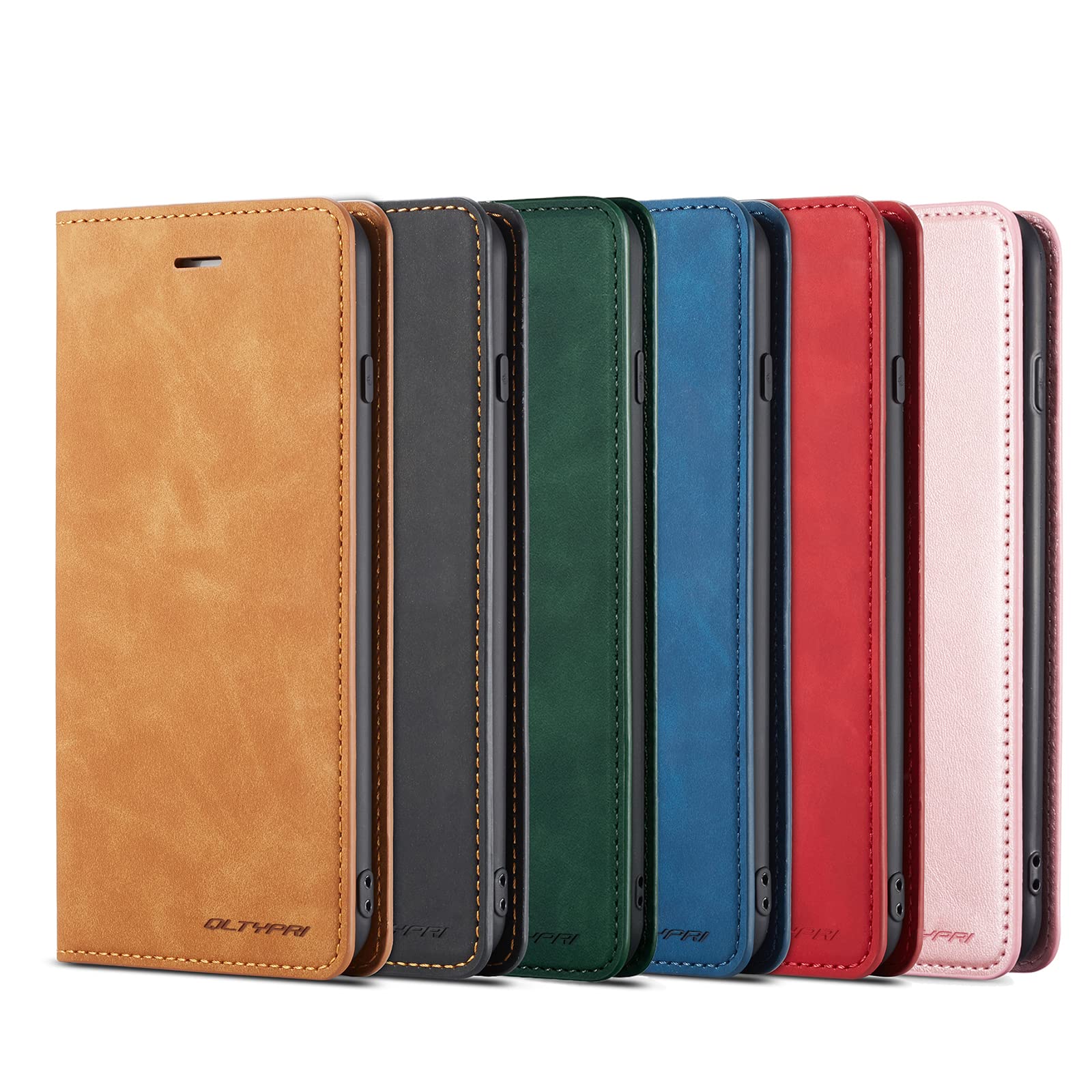 Premium PU Leather iPhone XR Case (6.1 inch) with Card Holder, Kickstand & Magnetic Closure - Shockproof Flip Folio Wallet Cover for Women & Men - Perfect for Work, Travel & Daily Use - Rose Gold