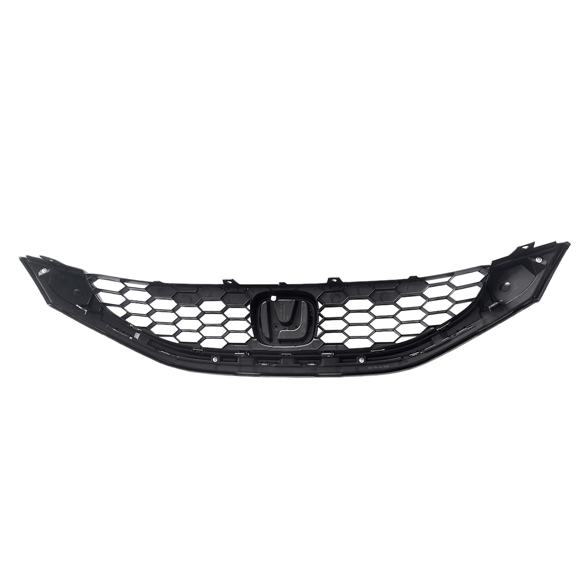 Black & Chrome Front Bumper Grille for 2013-2015 Honda Civic Sedan | Perfect Fit Replacement Part | Enhances Vehicle Style & Protection for Daily Driving & Car Shows