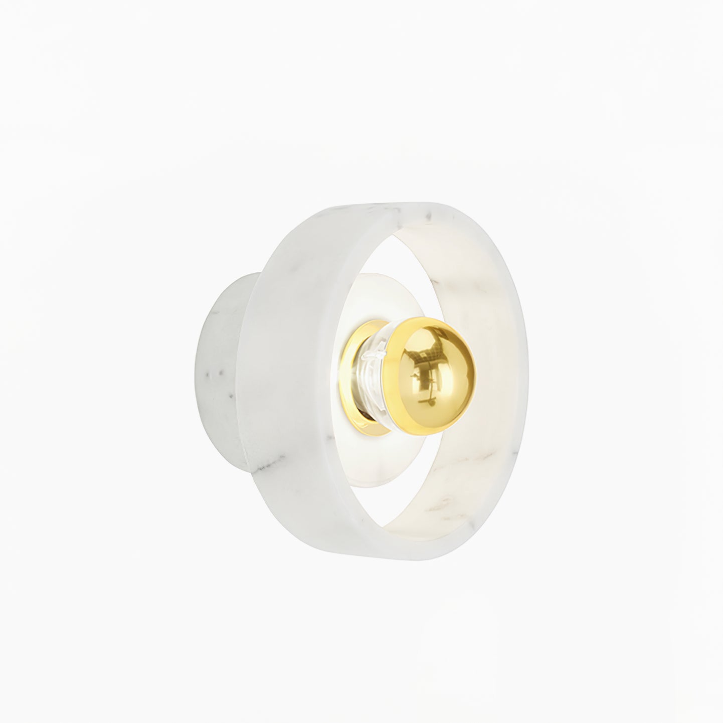 Marble Aura Wall Lamp - Modern Crystal Glass Sconce Light Fixture for Bedroom, Living Room, and Hallway Decor | Elegant Ambient Lighting for Home & Office