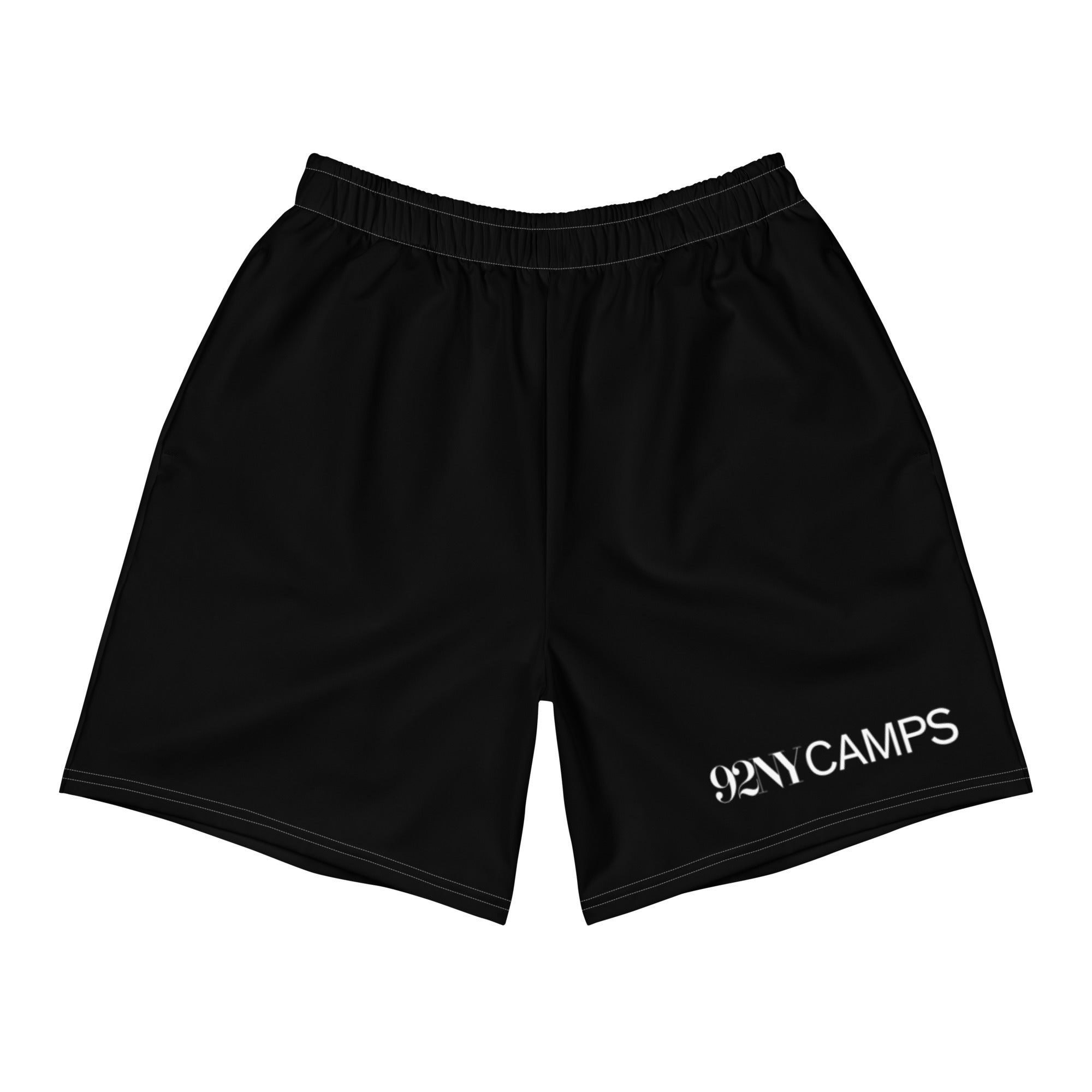 92NY Camps Athletic Black Shorts - Breathable Quick-Dry Running Shorts for Men & Women - Perfect for Gym, Workout, and Outdoor Activities