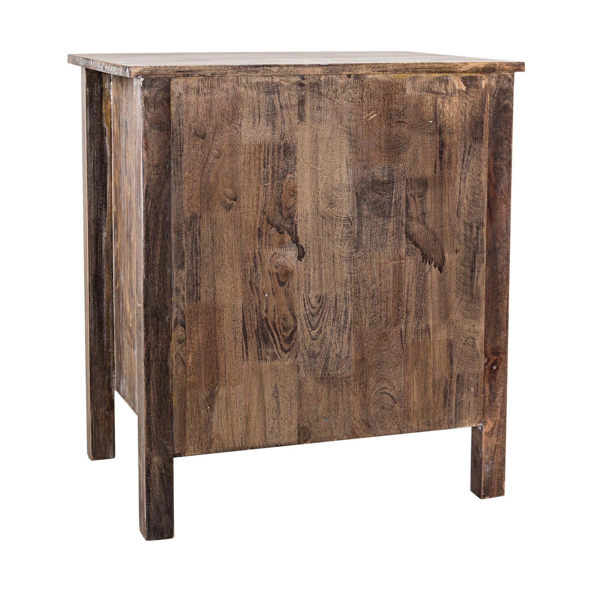Rustic Farmhouse Solid Wood Nightstand - Bedroom Side Table with Storage Drawer | Perfect for Bedroom, Living Room, Guest Room & Nursery Decor