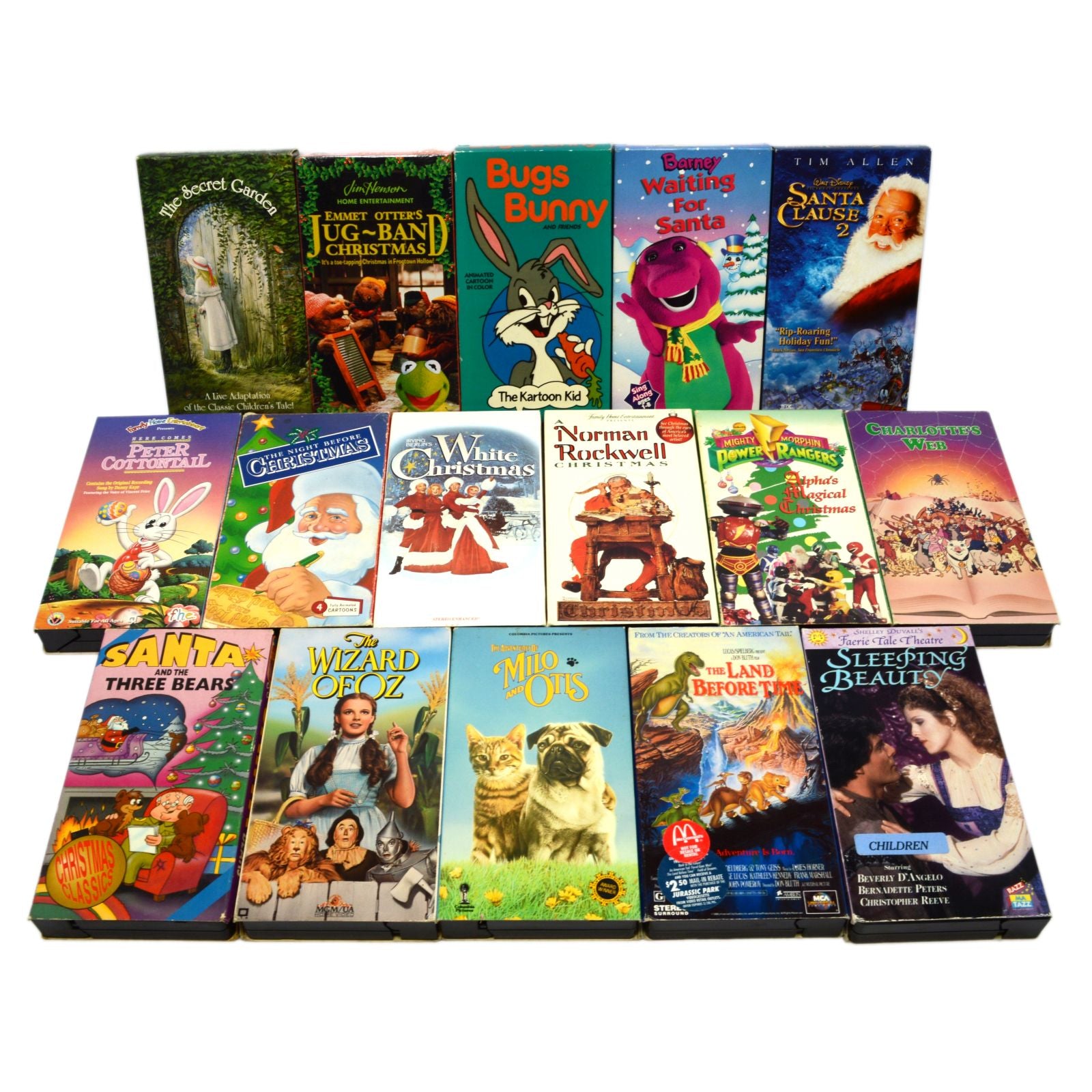 47 VHS Tapes Collection - Kids Movies & Shows Including Barney, Disney Classics & More - Perfect for Family Movie Nights & Nostalgic Entertainment