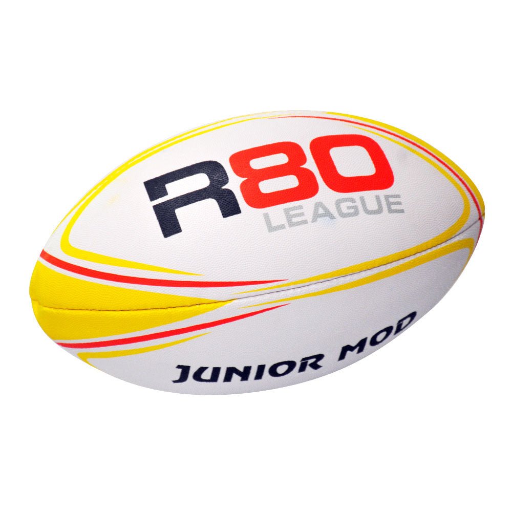 R80 Junior Rugby League Balls - Official Size 4 Youth Rugby Ball for Kids & Teens - Perfect for Training, Matches & Backyard Play