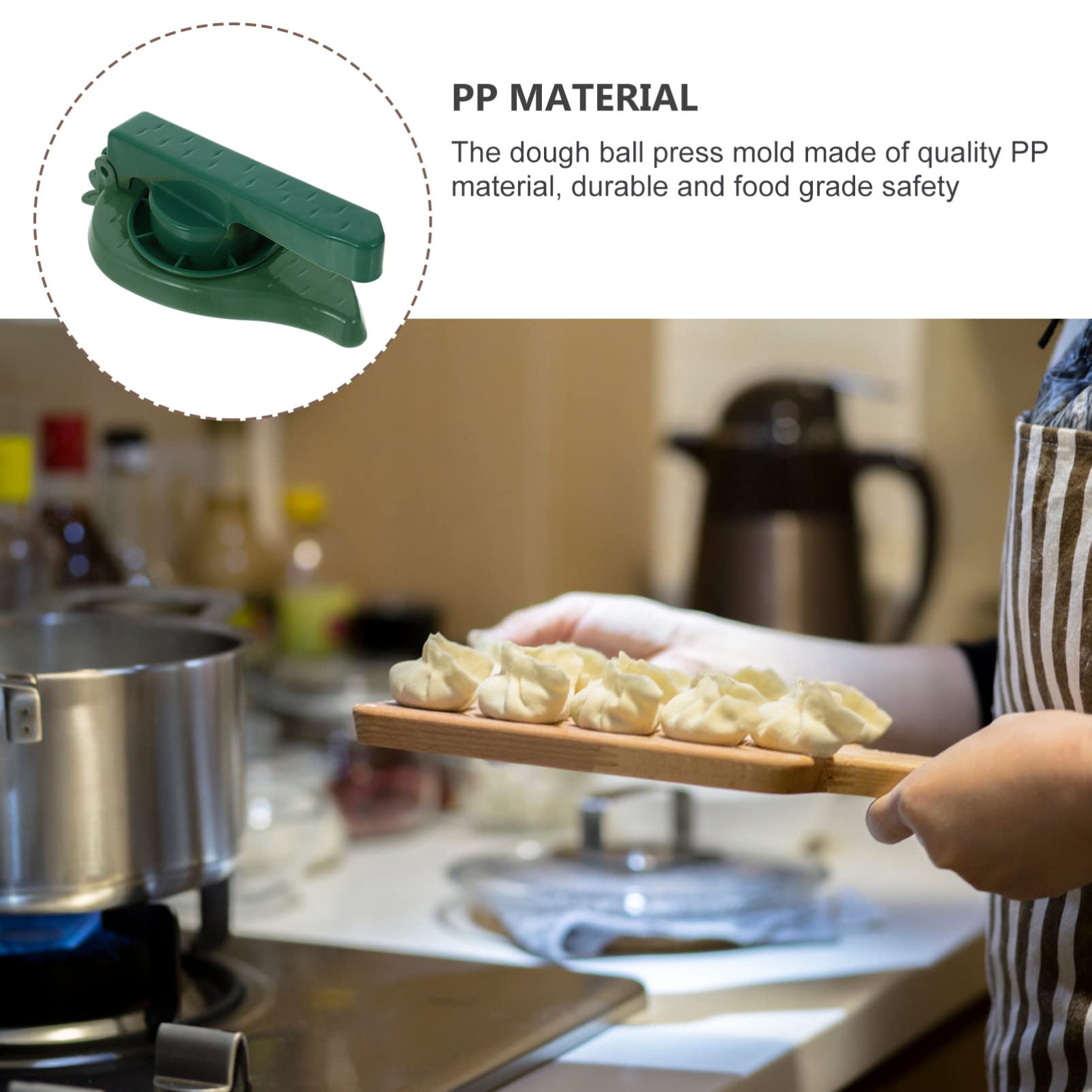 HEMOTON Dumpling Maker Press - DIY Dumpling Wrapper Mold, Pastry Press Tool for Pierogi, Taco, Pizza - Electric & Manual Dough Press with Rotating Function - Perfect for Home Cooking, Party Food Prep & Restaurant Use