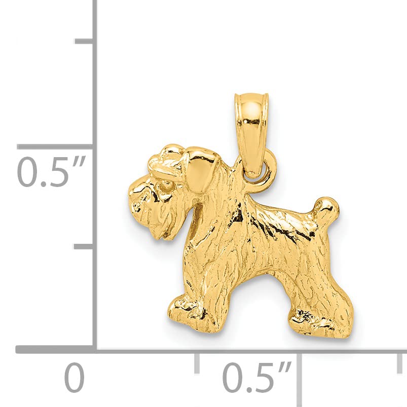14K Gold Schnauzer Dog Pendant Necklace - Handcrafted Sterling Silver Jewelry for Dog Lovers - Perfect Gift for Pet Owners, Birthday & Anniversary - Great for Everyday Wear & Special Occasions