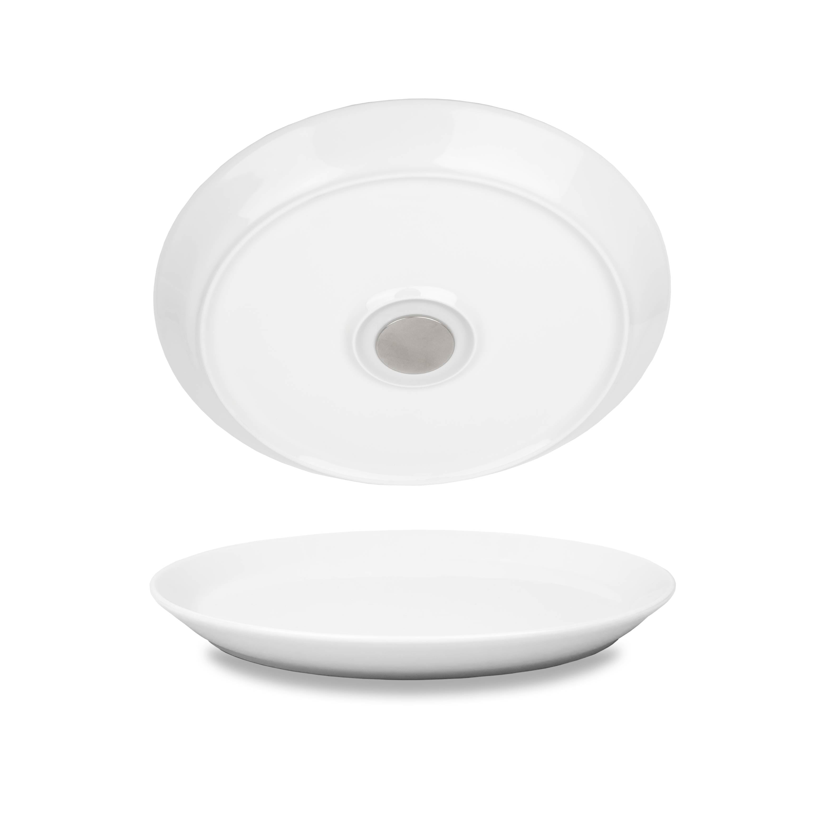 Premium 23cm Magnetic Porcelain Plate - Perfect for Kitchen, Dining, and Home Decor