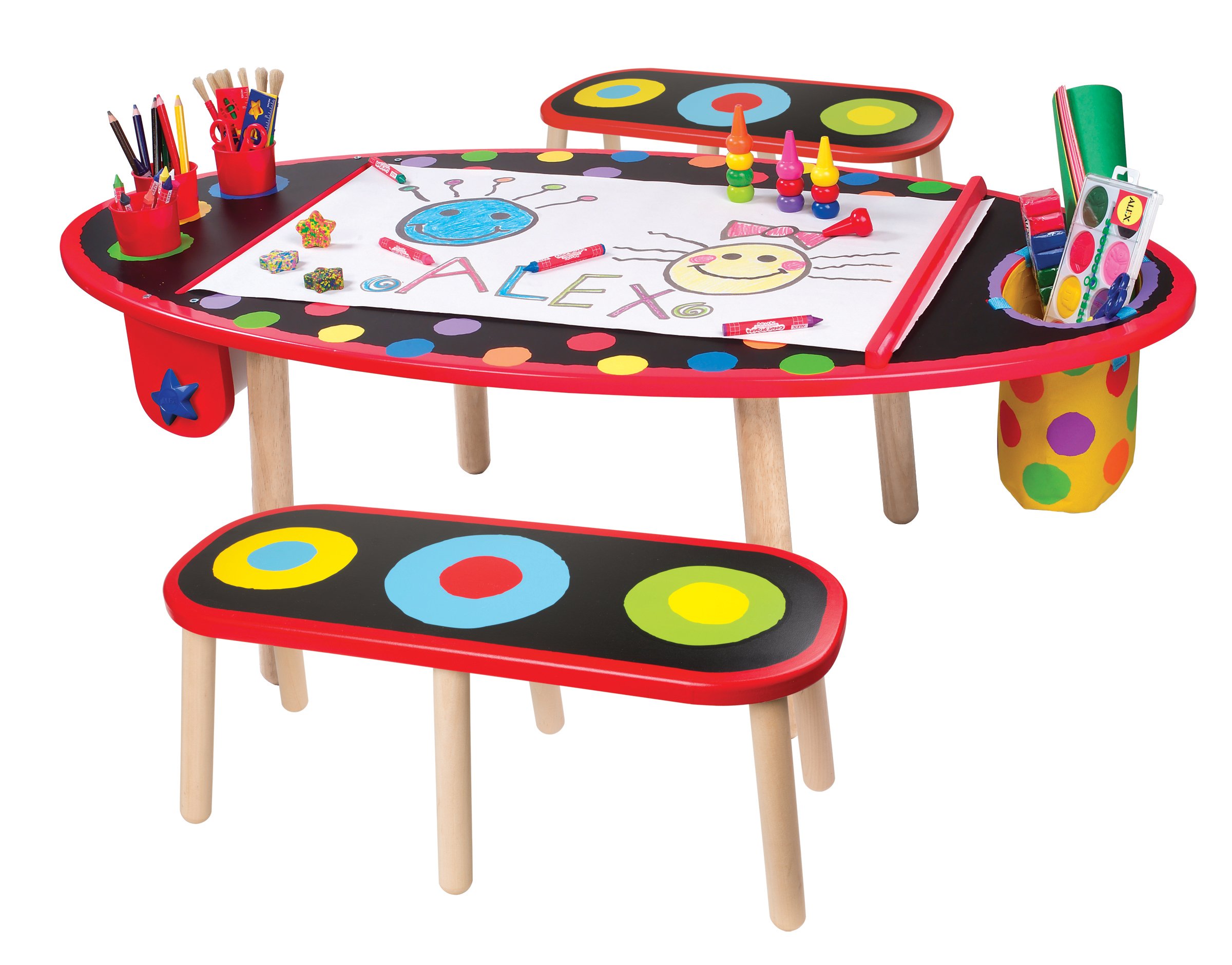 ALEX Toys Super Art Table with Paper Roll - Kids Art & Craft Supplies for Drawing, Painting & Creative Play - Perfect for Home, Classroom & Birthday Gifts