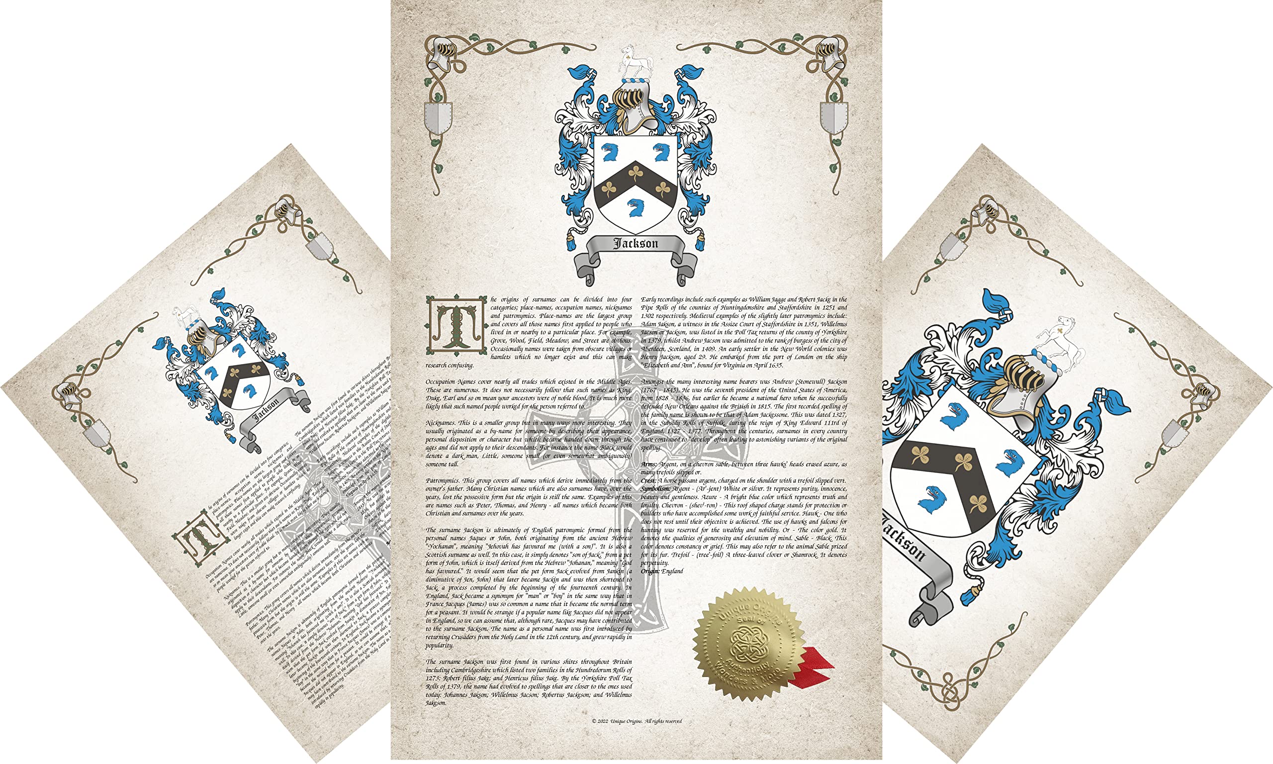Recko Coat of Arms & Family Crest Print - Polish Surname Origin & History - Perfect for Genealogy Research, Home Decor, and Gift Giving