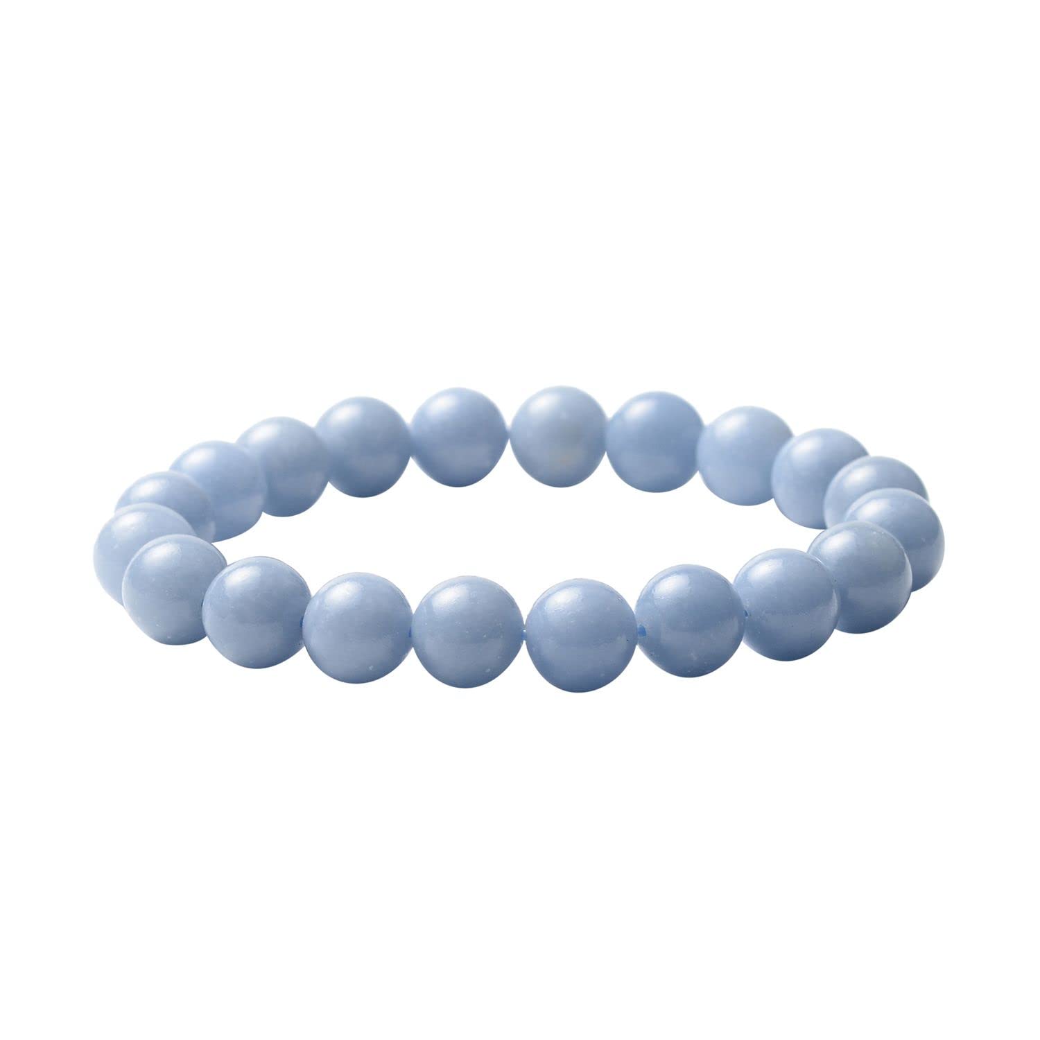 SHOP LC Genuine Gemstone Stretch Beaded Bracelet for Women - Elegant Adjustable Beaded Jewelry for Mother's Day Gift, Birthday Present & Everyday Wear