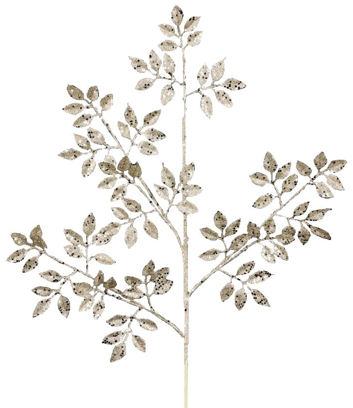 28 Champagne Glitter Leaf Spray for DIY Crafts, Wedding Decorations, Party Supplies & Holiday Centerpieces - Gold Glitter Spray Paint for Home Decor, Scrapbooking & Seasonal Projects