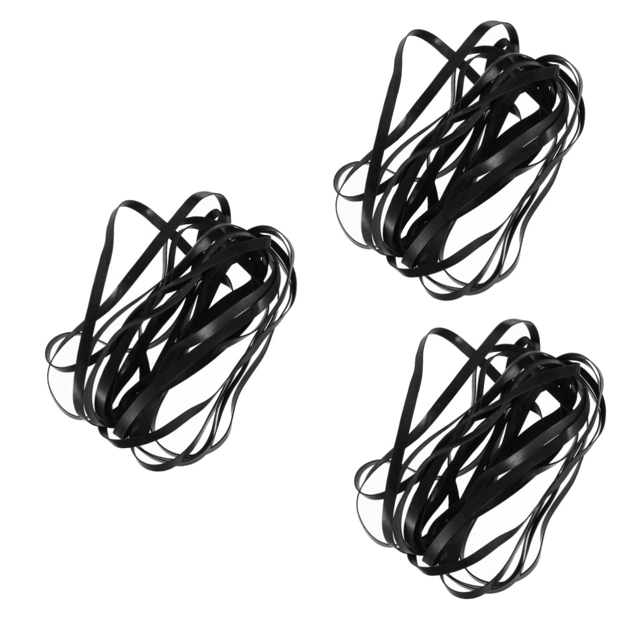120 Pcs Mixed Square Cassette Belt Pulley Kit - Replacement Tape Recorder Belts for Turntable, Disc Tape Cutting Machine & Dashboard Mat - Durable Black Rubber (Ideal for Vintage Audio Equipment Repair & DIY Projects)