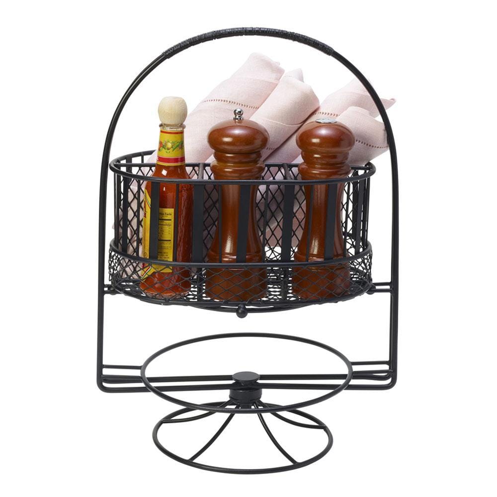 Rotating Band & Stripe Buffet Storage Caddy - Perfect for Kitchen, Dining Room, and Party Hostess Organization