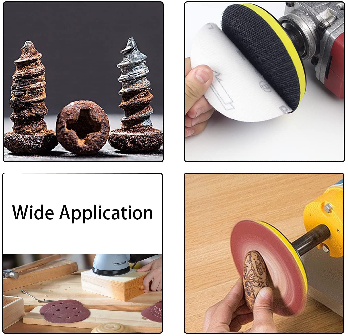 10PCS 1500 Grits Hook and Loop Sanding Discs - 6-Inch No-Hole Aluminum Oxide Round Flocking Sandpaper for Angle Grinder Polishing - Perfect for Woodworking, Metal Finishing & DIY Projects